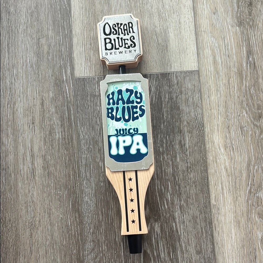 Oscar Blues Brewery Hazy Blues Special Release Tap Handle